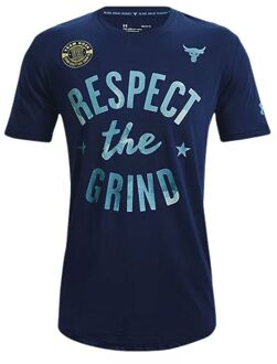 Under Armour Project Rock The Grind Heren Navy T-Shirt