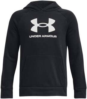Under Armour Rival Big Logo Sweater Met Capuchon Jongens zwart
