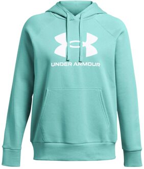 Under Armour Rival Fleece Big Logo Sportsweater Dames L/40 Groen