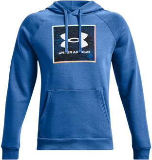 Under Armour Rival Fleece Graphic Sportsweater Heren S Blauw