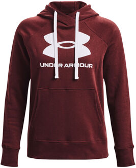 Under Armour Rival Fleece Logo Sweater Met Capuchon Dames donkerrood - XS,S