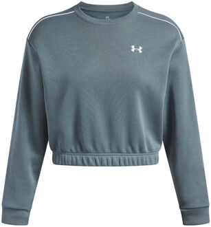 Under Armour Rival Fleece Piped Crew Sweatshirt Dames-blaugrau - L,XL