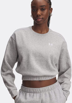 Under Armour Rival Fleece Piped Crew Sweatshirt Dames-Lichtgrijs - M