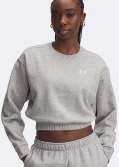 Under Armour Rival Fleece Piped Crew Sweatshirt Dames-Lichtgrijs - XS