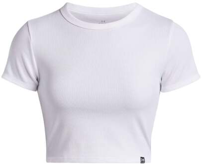 Under Armour Rival Rib Baby T-shirt Dames-Wit - M