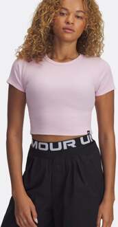 Under Armour Rival Rib T-shirt Dames-Pink - S,M,L,XL