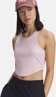 Under Armour Rival Rib Tanktop Dames-pink roze - L