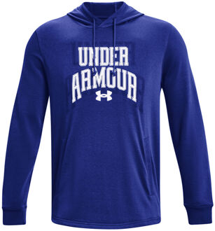 Under Armour Rival Terry Graphic Sweater Met Capuchon Heren-Blauw,Wit