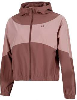 Under Armour Rival Woven Sportjas Dames-Wijnrood,Oud Roze - XS