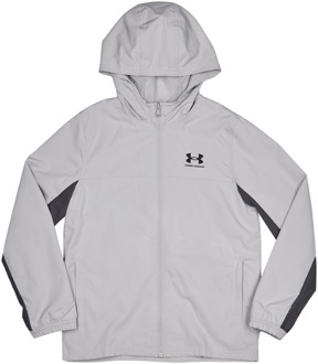 Under Armour Rival Woven Trainingspakken Kinder - Grijs - Maat 122 - 127 CM - Poly Woven Grey