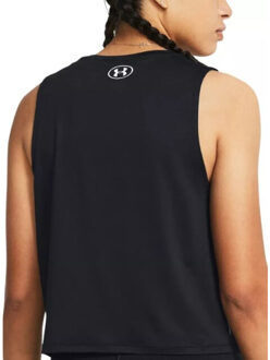 Under Armour Rush energy crop tank-blk 1383654-001 Zwart - L