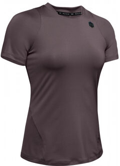 Under Armour Rush Sportshirt Dames - Ash Taupe - Maat XL