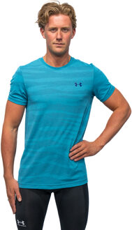 Under Armour Seamless Wave Sportshirt Heren S Blauw