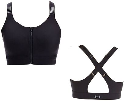 Under Armour Sportbeha High Impact Reflecterende Ritssluiting - Dames Zwart