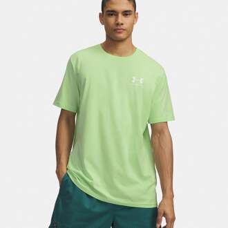 Under Armour Sportstyle Left Chef T-shirt Heren-groen, wit - XXL