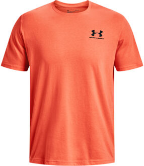 Under Armour Sportstyle Left Chest Sportshirt Heren XS Oranje