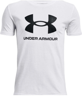 Under Armour Sportstyle Logo T-shirt Jongens wit - 140