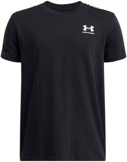Under Armour Sportstyle Taped T-shirt Jongens-Zwart - M