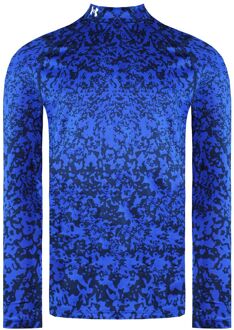 Under Armour Storm Lange Mouw Blauw Heren AOP Golf Mock Baselayer 1366273 400
