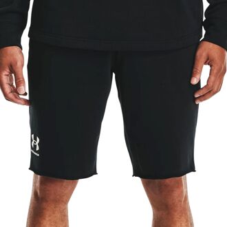 Under Armour Straight fit korte joggingsbroek met logo Zwart