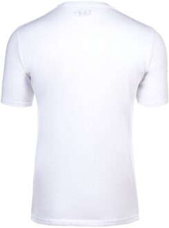 Under Armour Team Issue Wordmark SS Heren Sportshirt - Maat M - White/Black