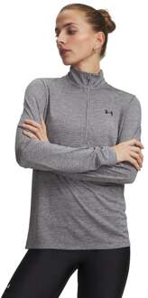 Under Armour Tech 1/2 Zip-Twist Longsleeve Dames-groen, zwart