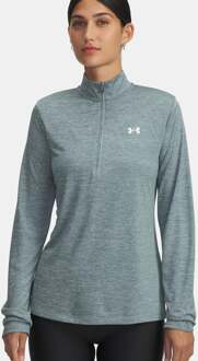 Under Armour Tech 1/2 Zip-Twist Longsleeve Dames-wit - XS,S,M,L,XL
