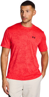 Under Armour Tech Pixelate T-shirts Heren - Rood - Maat XL - Poly Jersey Red