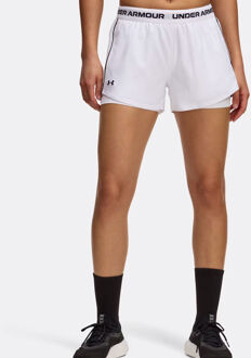 Under Armour Tech Play Up 2in1 Short Voor Tennisballen Dames-Wit - XL