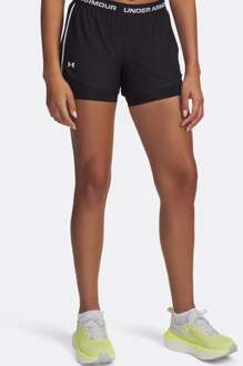 Under Armour Tech Play Up 2in1 Short Voor Tennisballen Dames-Zwart