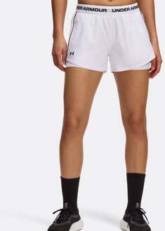Under Armour Tech Play Up 2in1  Shorts Dames wit - L