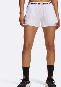 Under Armour Tech Play Up 2in1  Shorts Dames wit - XS,S,M,L,XL