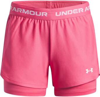 Under Armour Tech Play Up 2in1 Shorts Meisjes-Pink,Wit roze - S,M,L,XL