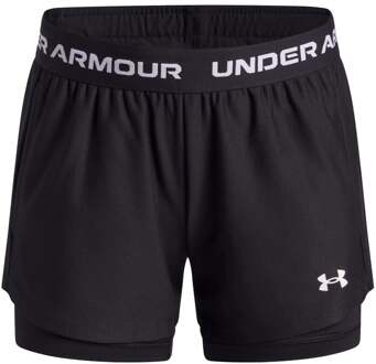 Under Armour Tech Play Up 2in1 Shorts Meisjes-Zwart,Wit - S,M,L,XL
