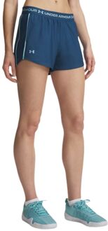 Under Armour Tech Play Up Sportshort Dames L/40 Blauw