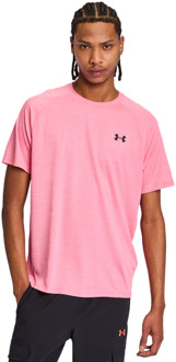 Under Armour Tech T-shirts Heren - Roze - Maat L - Poly Jersey Pink