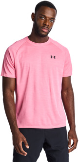 Under Armour Tech T-shirts Heren - Roze - Maat M - Poly Jersey Pink