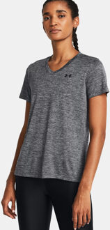 Under Armour Tech Twist V-Neck Sportshirt Dames L/40 Grijs