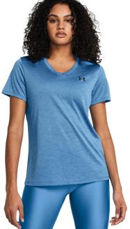 Under Armour Tech Twist V-Neck Sportshirt Dames XS/34 Blauw