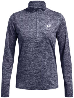 Under Armour Tech Twist Warmup 1/2 Zip Longsleeve Dames-Blaugrau blauwgrijs - XS