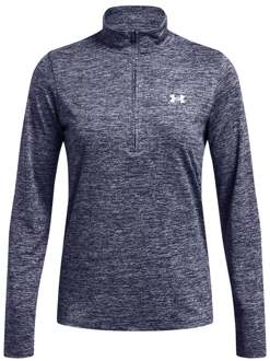 Under Armour Tech Twist Warmup 1/2 Zip Longsleeve Dames-Blaugrau - M