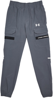 Under Armour Tech Utility Woven Broeken Kinder - Grijs - Maat 160 - 170 CM - Poly Woven Grey