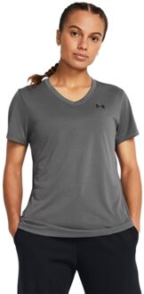 Under Armour Tech V-Neck Sportshirt Dames M/38 Grijs