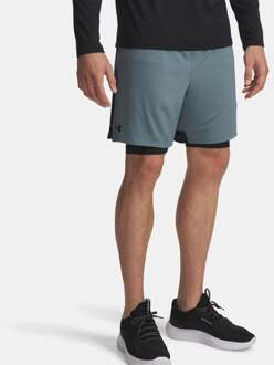 Under Armour Tech Vent 2in1 Shorts Heren-blaugrau