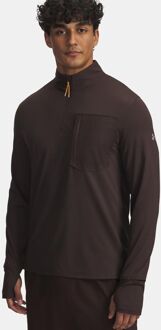 Under Armour Trail Run Quarter-Zip Hardloopshirt Heren bruin - XL