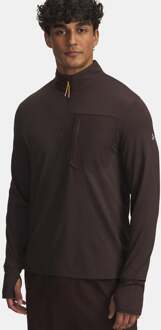 Under Armour Trail Run Quarter-Zip Hardloopshirt Heren bruin - XXL