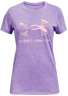 Under Armour Twist Groot Logo Kinderen Paars T-Shirt - maat
