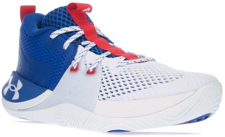 Under Armour UA Embiid One basketbalschoenen voor heren, koninklijk met - maat EU 42.5 / UK 8.5 Wit