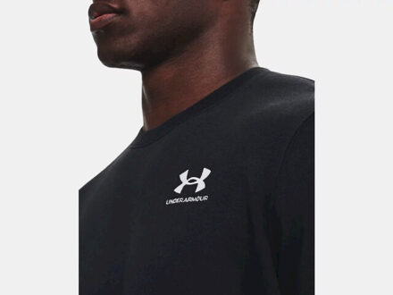 Under Armour ua essential fleece crew sweater heren - Zwart - L