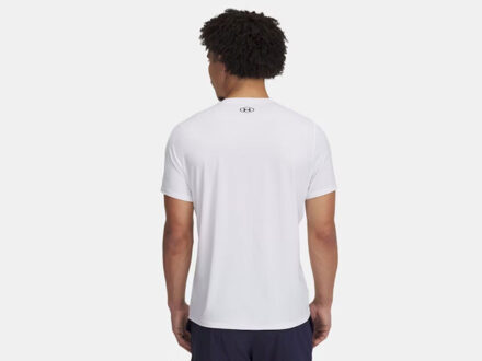 Under Armour ua heatgear fitted ss-wht training t-shirt korte mouw heren - - maat XL Wit